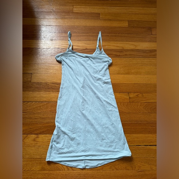 skims baby blue dress SKIMS Halter Mini Dress | Powder Blue | Stretch Lace | M | Medium